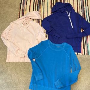 Lot of 3 Athleta Sundown Sweatshirts